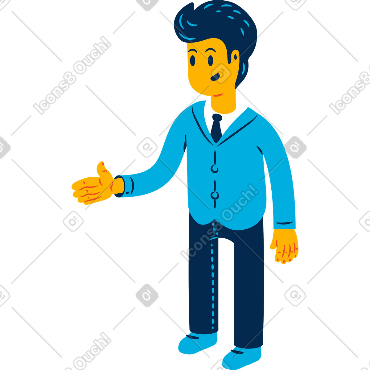 Illustration Costume homme dans le style Flame à télécharger aux formats PNG, SVG