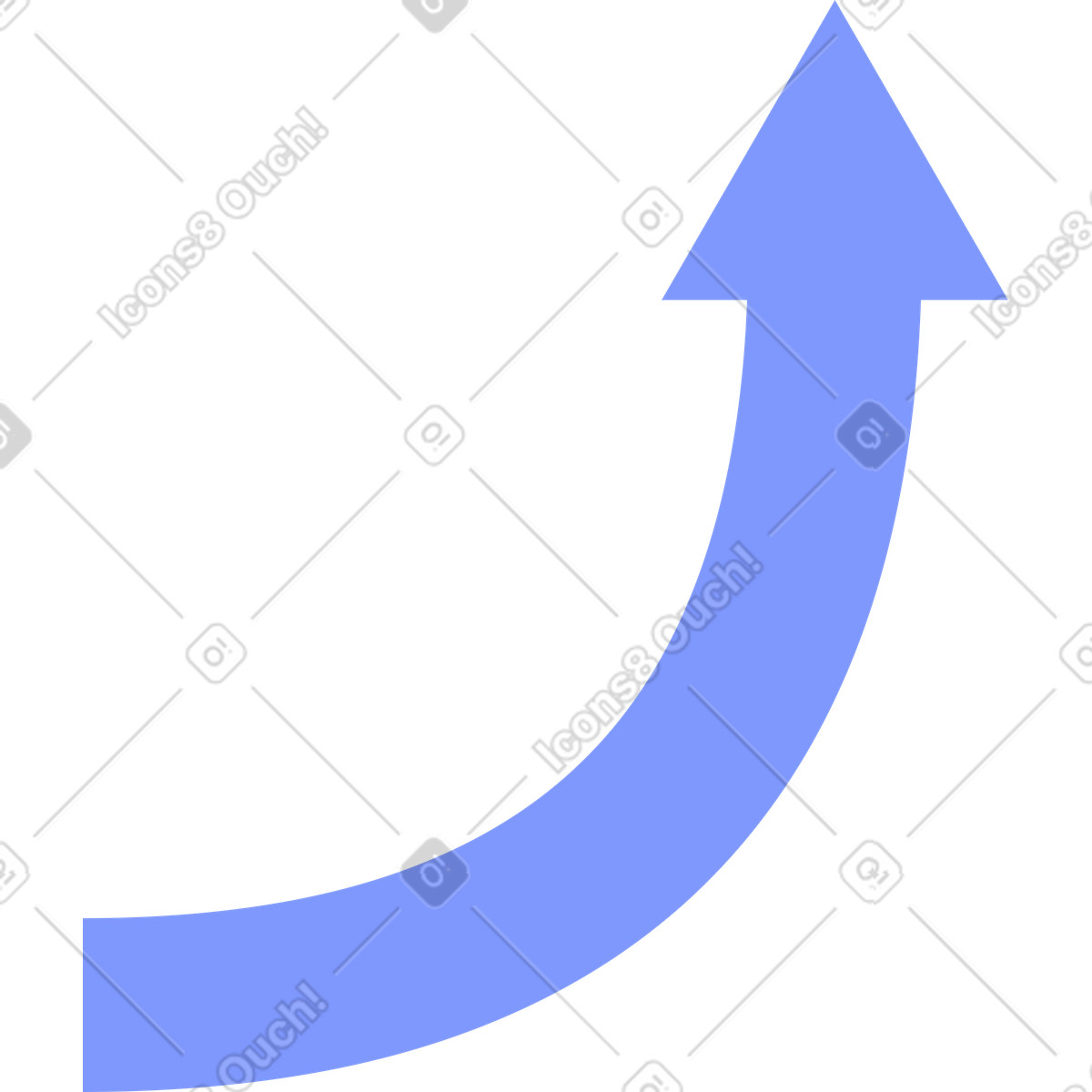 System 스타일의 Growth upward arrow showing positive progress and business success concept 일러스트레이션 PNG, SVG 다운로드