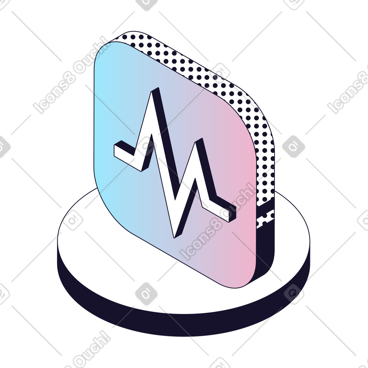 System Monitoring, Performance Health, Status Tracking illustration in Node style download in PNG, SVG