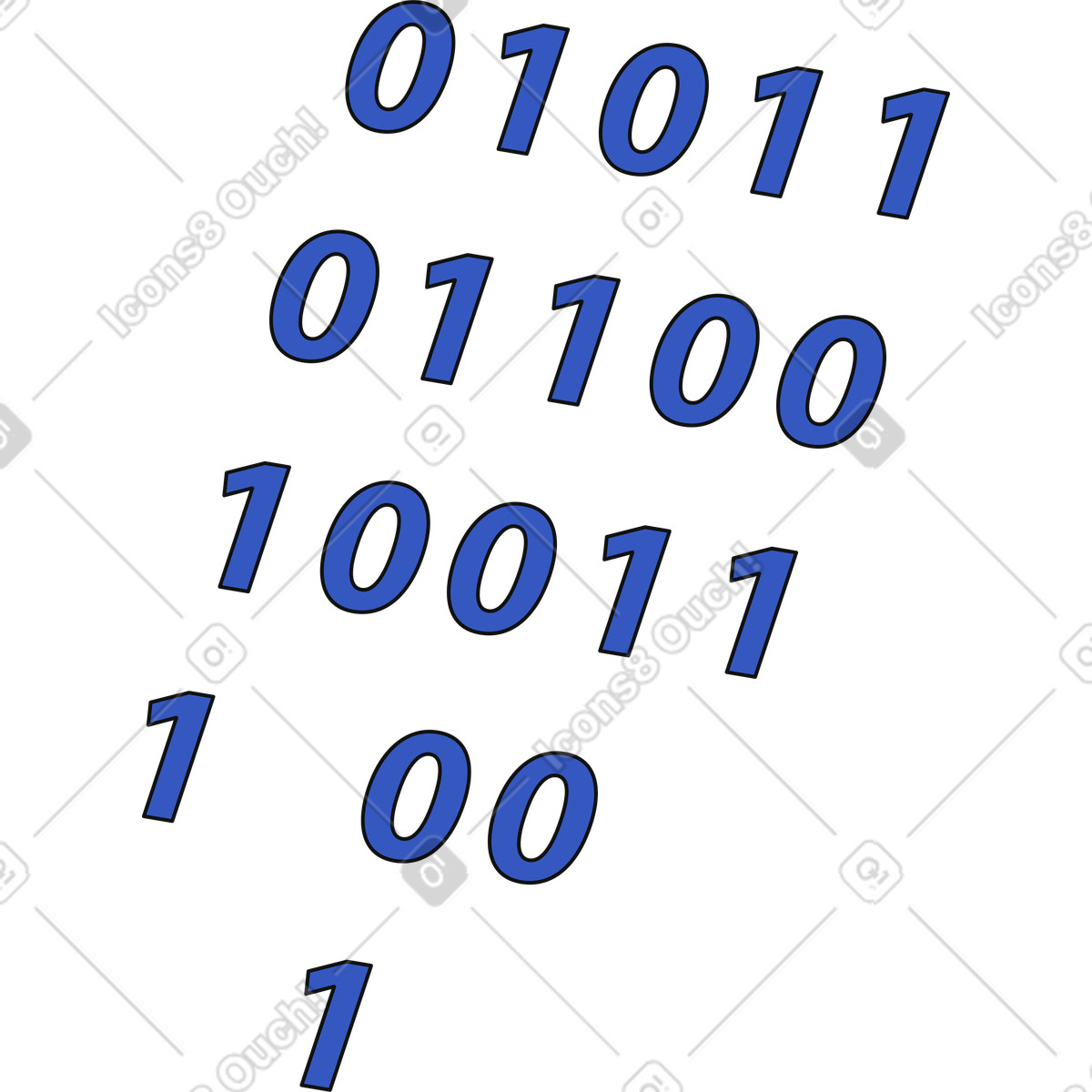 Ilustração de Código matriz em no estilo Techny para baixar em PNG, SVG