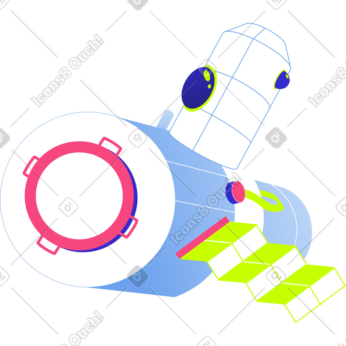 Ilustração de Foguete em no estilo Space para baixar em PNG, SVG