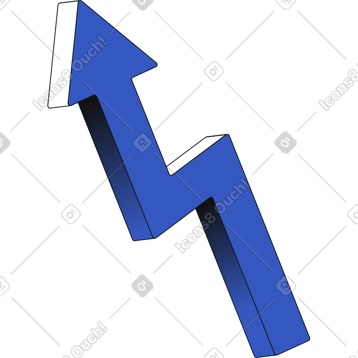 Ilustración Up arrow en estilo Techny a descargar en PNG y SVG