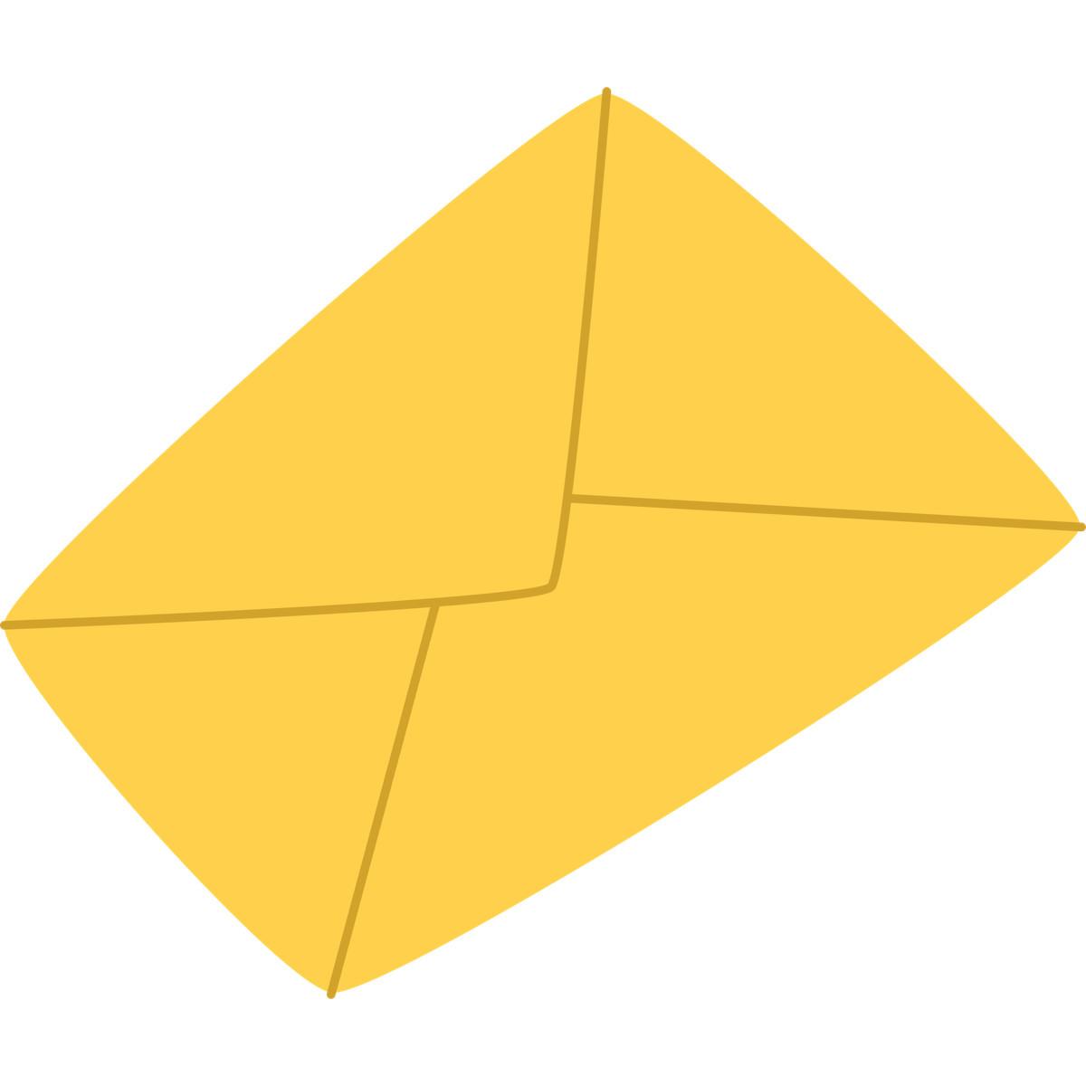 Bouncy スタイルの Yellow letter のイラストをPNG、SVG形式でダウンロード