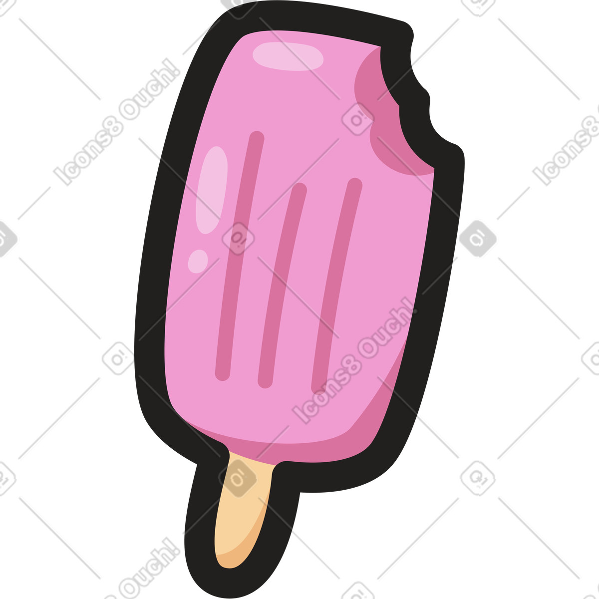 Eis-Illustration im Clipart-Stil als Download in PNG, SVG