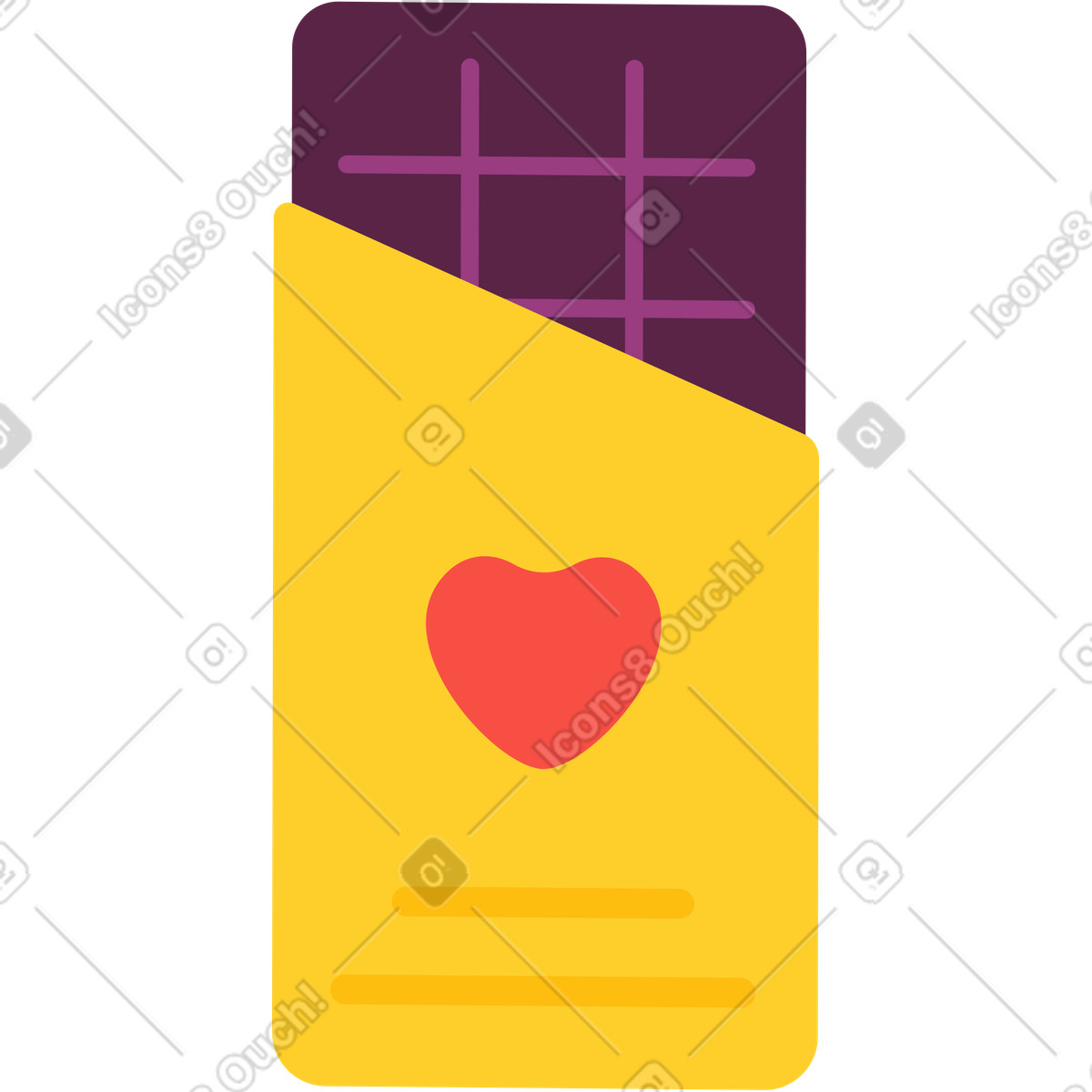 Ilustración Barra de chocolate en estilo Sammy a descargar en PNG y SVG