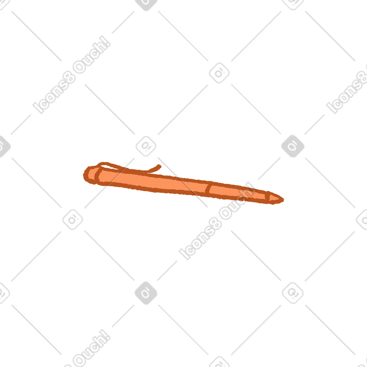 Illustration Orange pen dans le style Hue à télécharger aux formats PNG, SVG