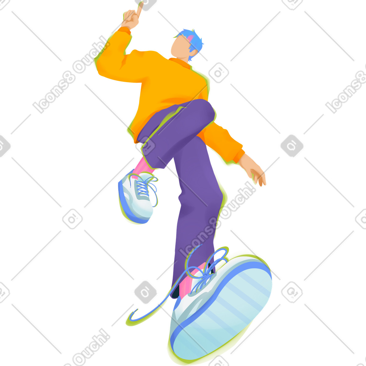 Illustration Man dans le style Dynamic à télécharger aux formats PNG, SVG