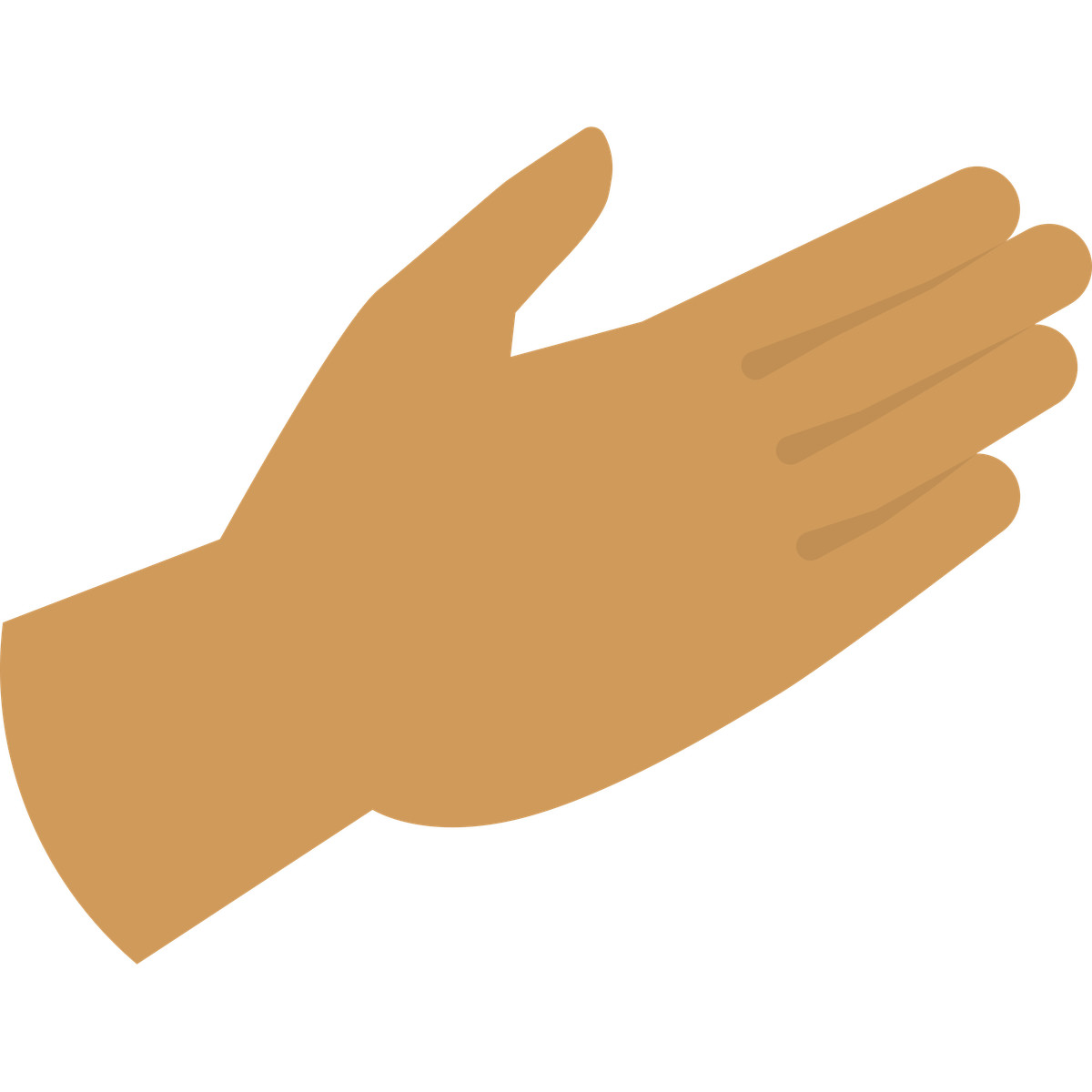 Ilustração de Brown palm side hand for giving or receiving em no estilo Fogg para baixar em PNG, SVG