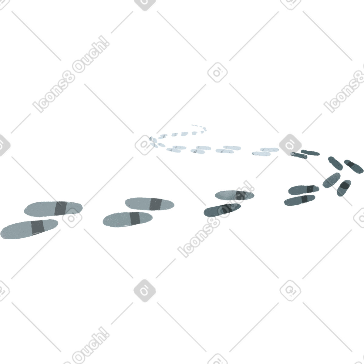 Tracks illustrazione in stile Ikigai scarica in PNG, SVG