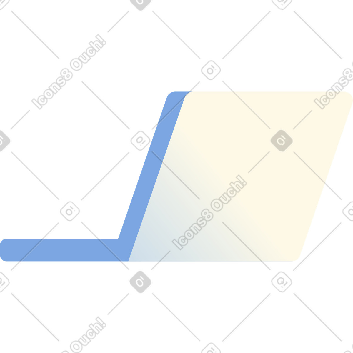 Laptop aperto illustrazione in stile Beam scarica in PNG, SVG