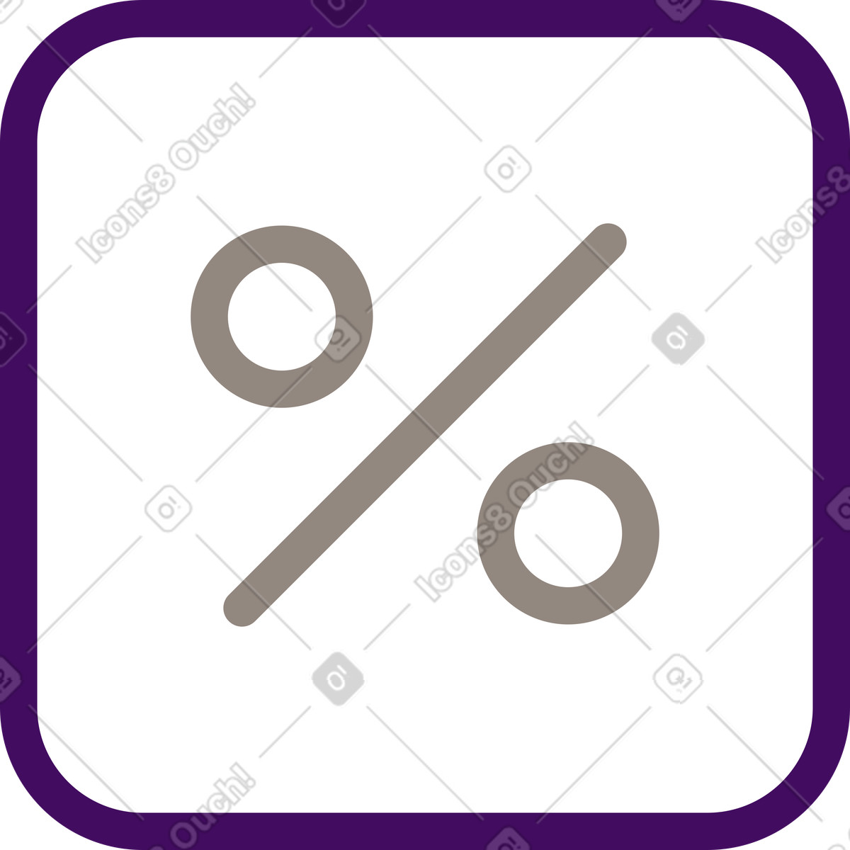 Illustration Icône de pourcentage dans le style Simplistic à télécharger aux formats PNG, SVG