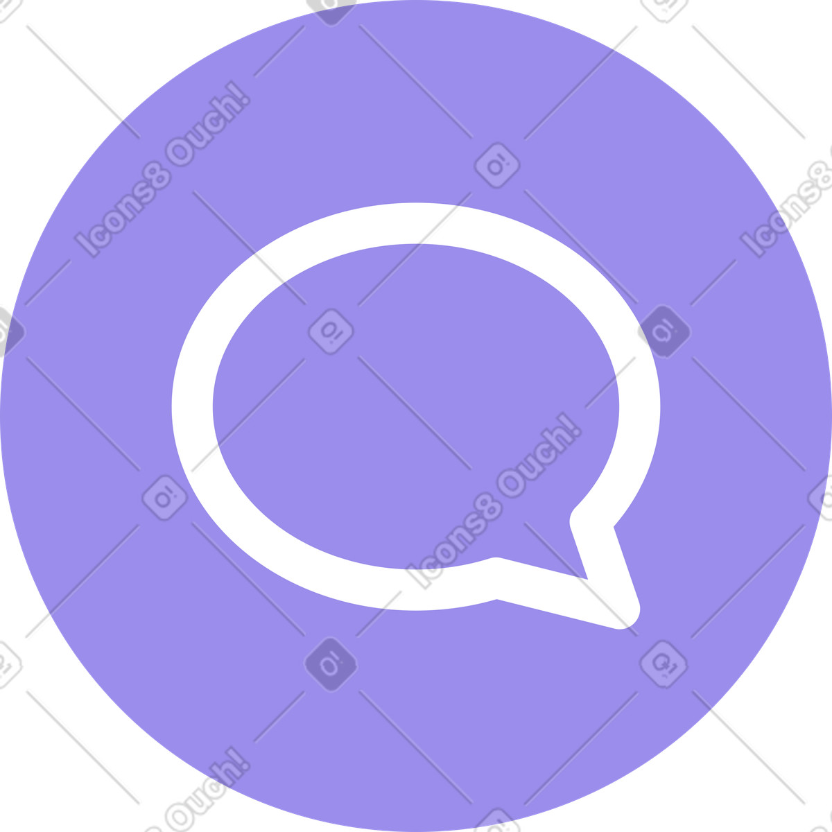 Message icon illustration in Bright style download in PNG, SVG