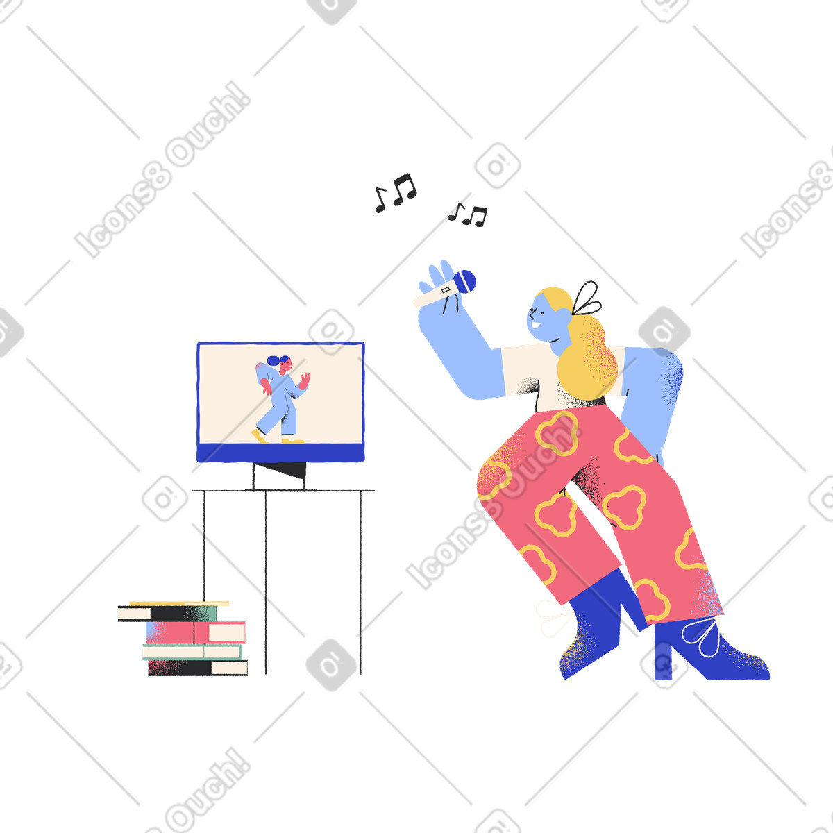 Online party illustration in Pablo style download in PNG, SVG