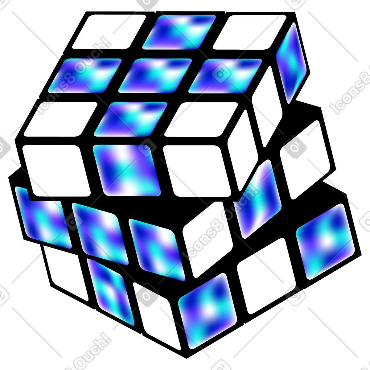 下载 Pure 风格的 魔方 插画，支持 PNG、SVG 格式