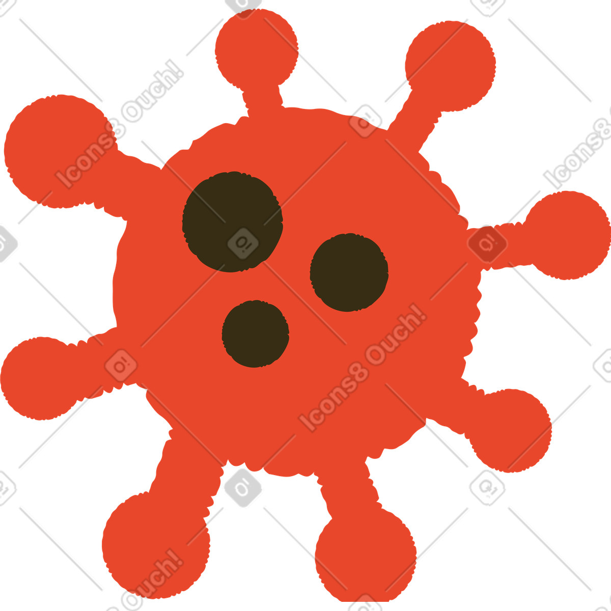 Molecola covid illustrazione in stile Bermuda scarica in PNG, SVG