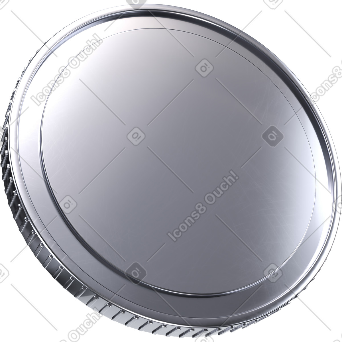 Single coin, currency unit, payment symbol illustration in PNG, SVG
