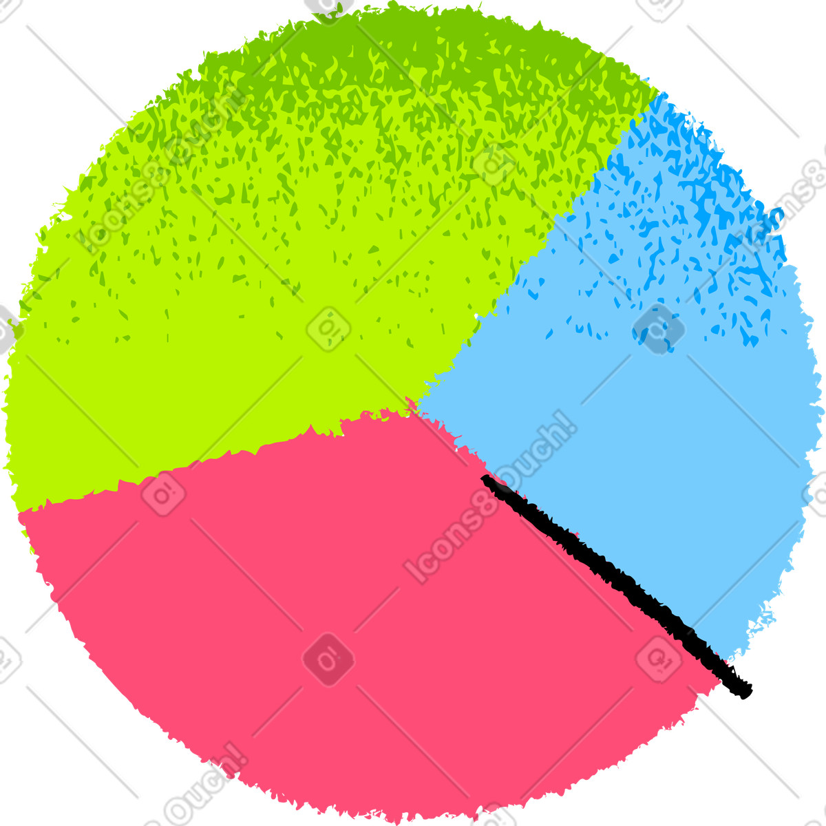 Chart illustration in Mirage style download in PNG, SVG