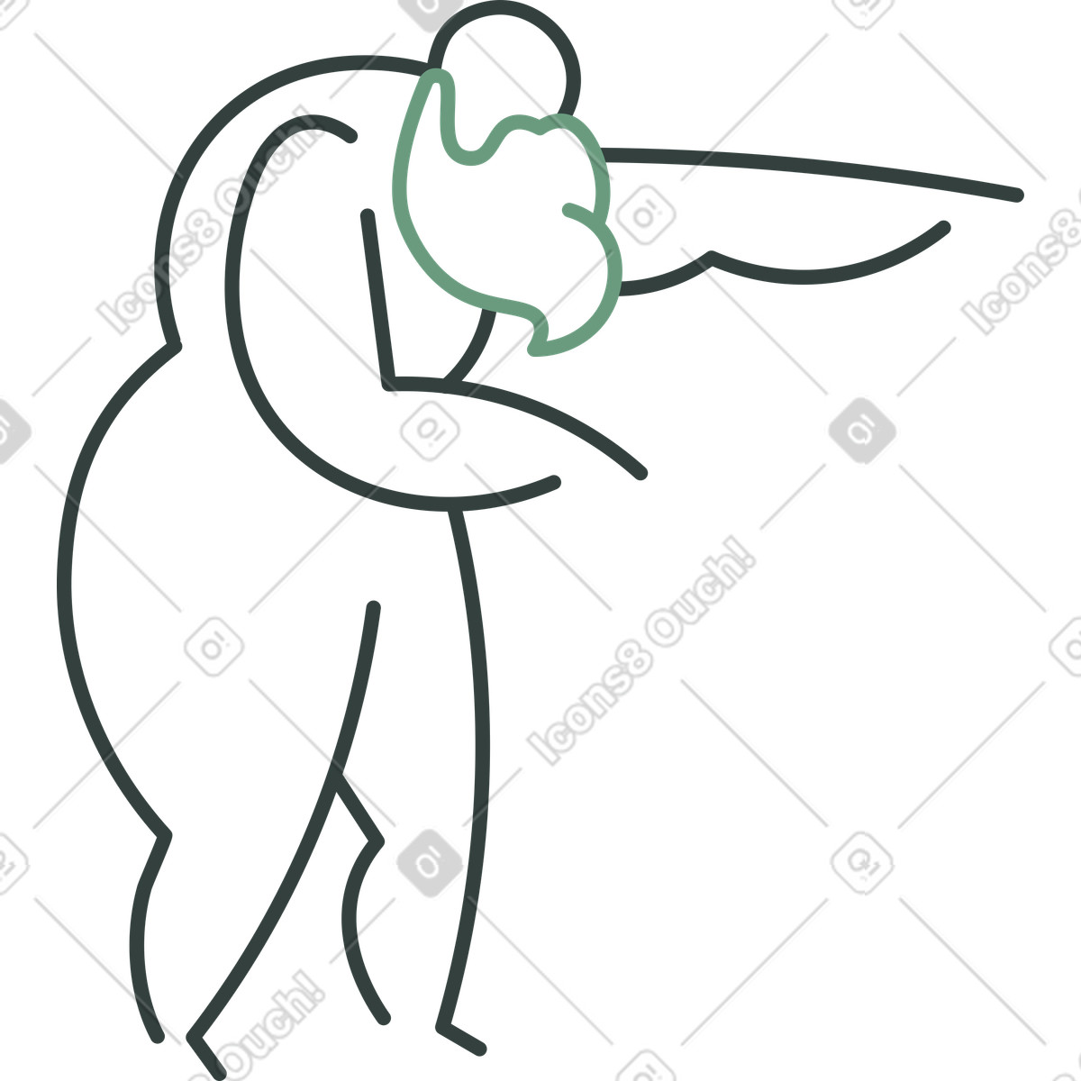 Grandfather points illustration clipart image in PNG SVG GIF