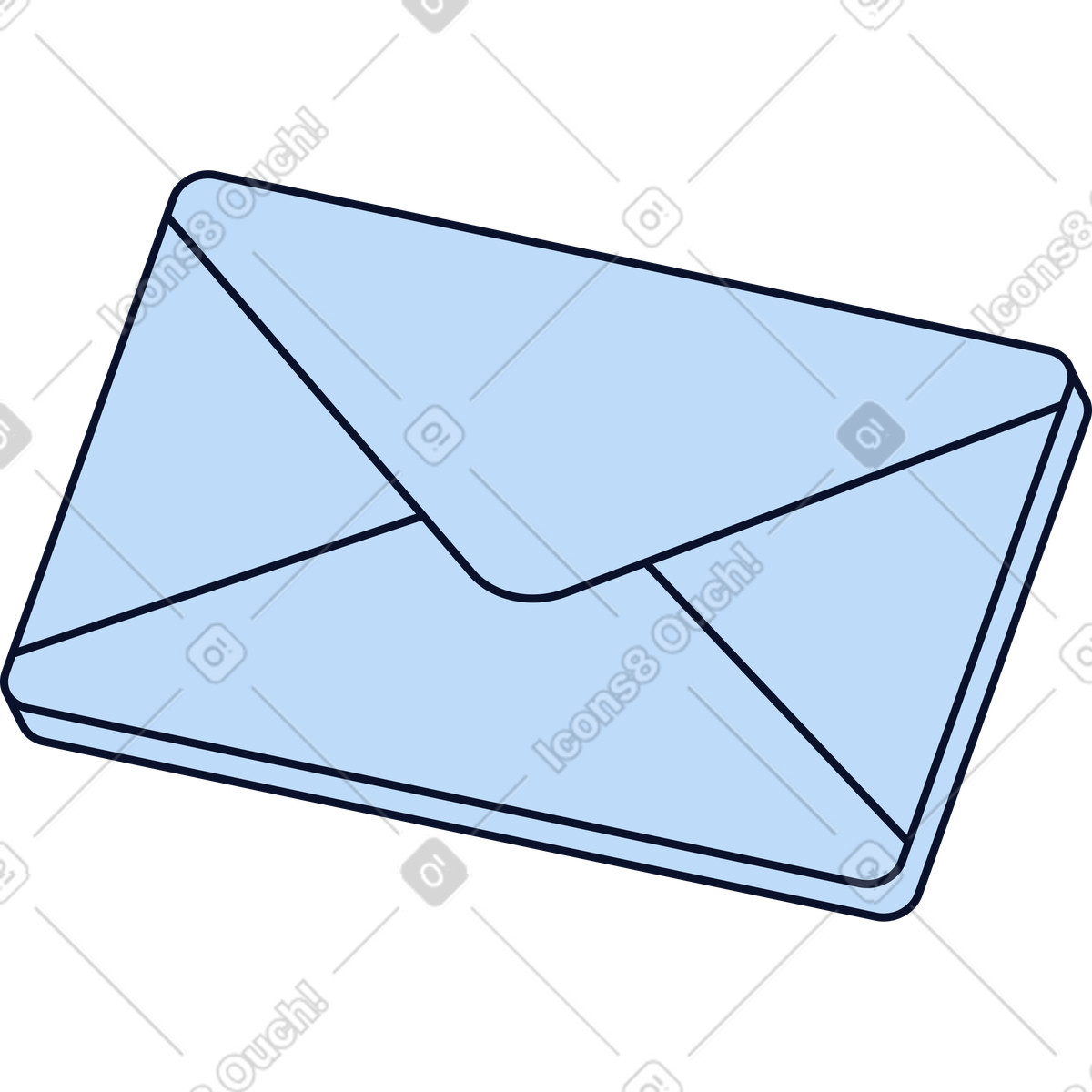 Postal mail icon illustration clipart showing envelope message symbol design