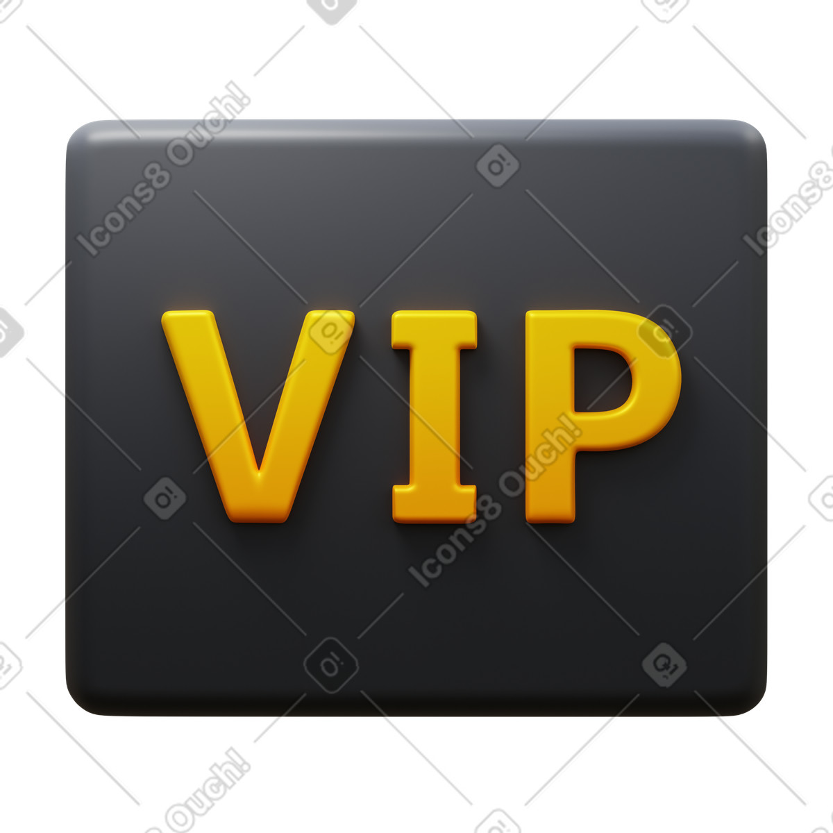 Vip illustrazione in stile 3D Fluency scarica in PNG, SVG