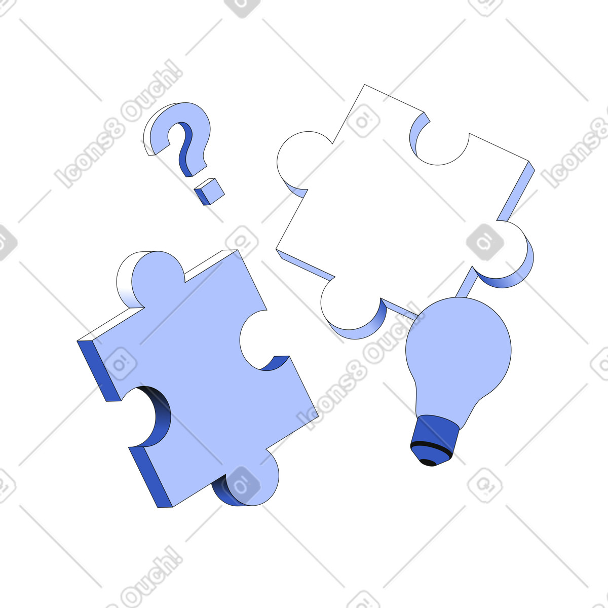 Problem solving e pensiero critico illustrazione in stile Techny scarica in PNG, SVG