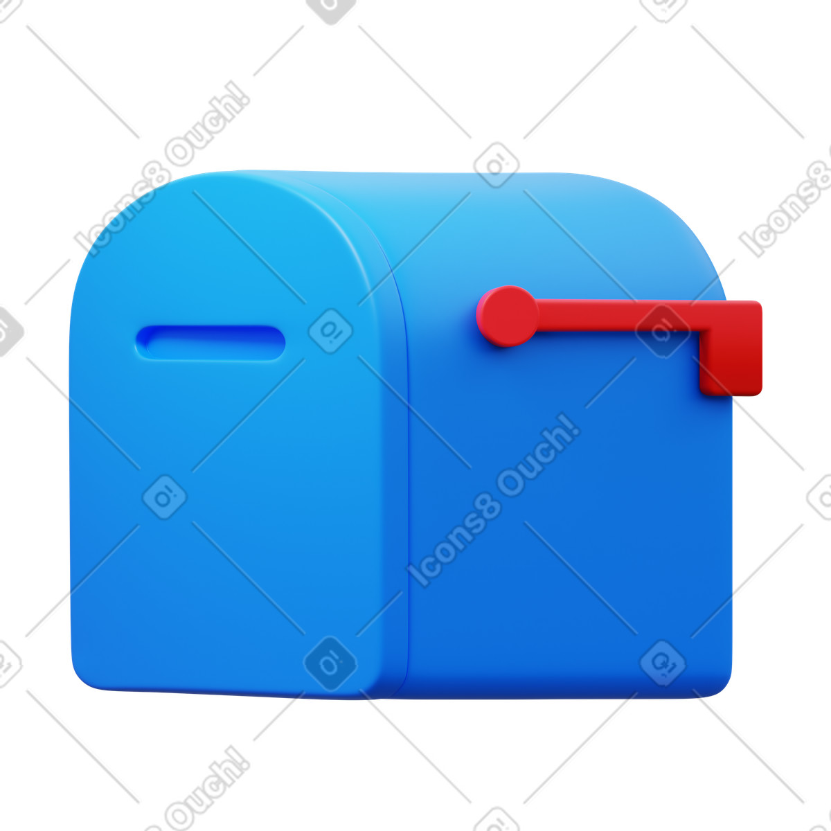 Mailbox illustration in 3D Fluency style download in PNG, SVG