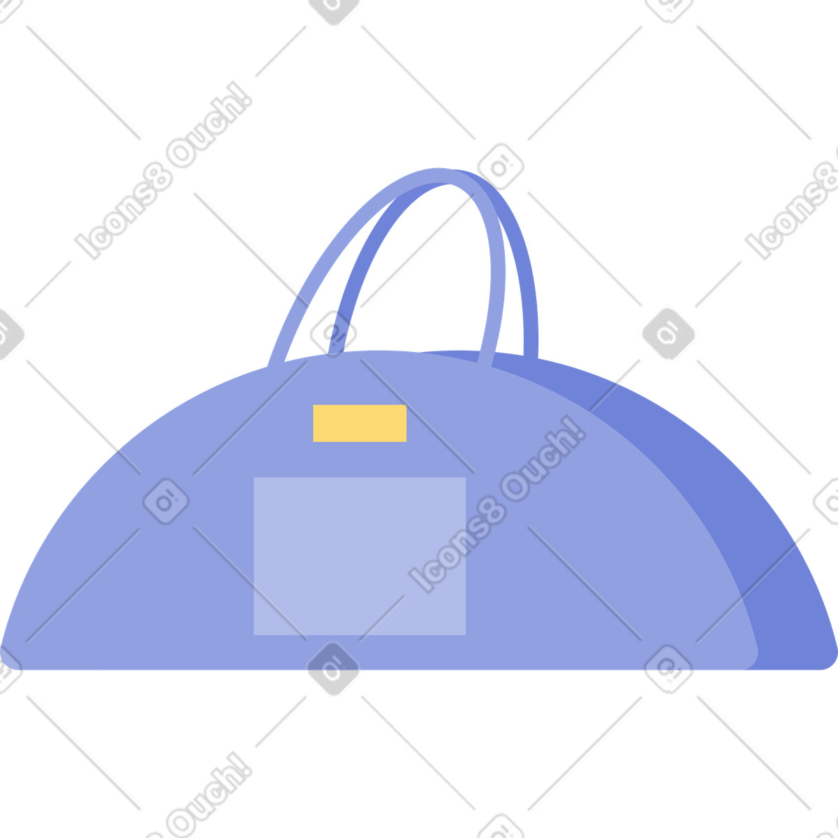 Men's travel bag illustration in Juicy style download in PNG, SVG