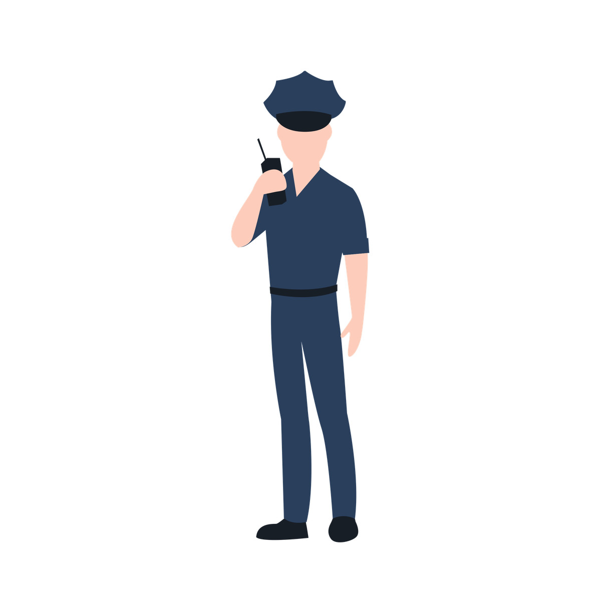 Policeman illustrazione in stile Fogg scarica in PNG, SVG