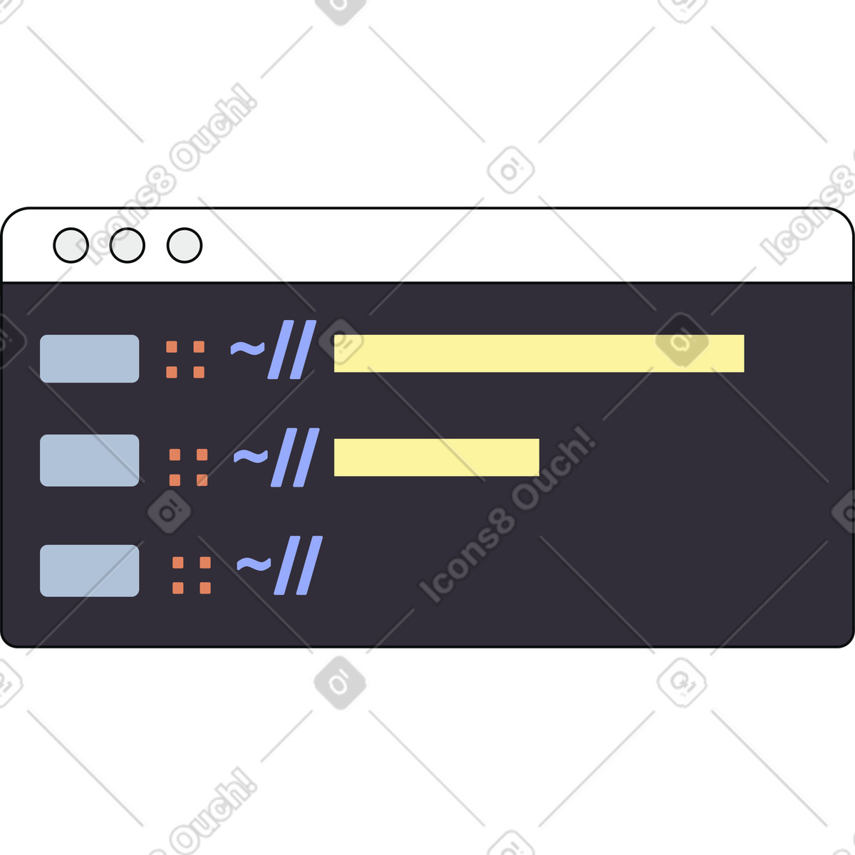 Terminal window illustration in PNG, SVG