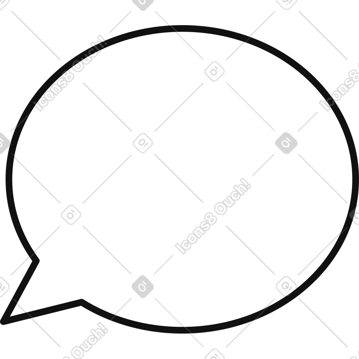 Main スタイルの Chat bubble blank space for quotes comments and social media のイラストをPNG、SVG形式でダウンロード