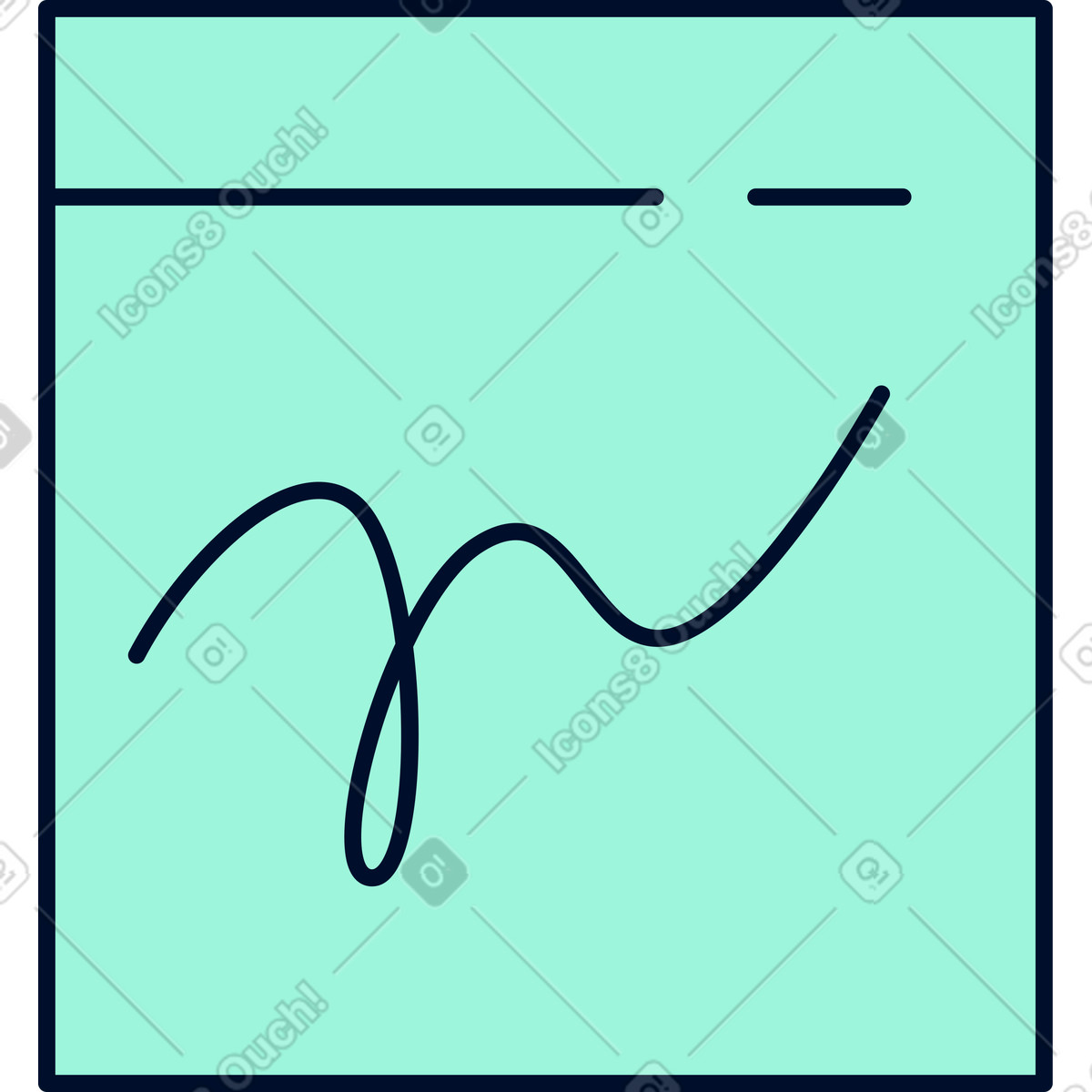 Sticky note illustration in Teal style download in PNG, SVG
