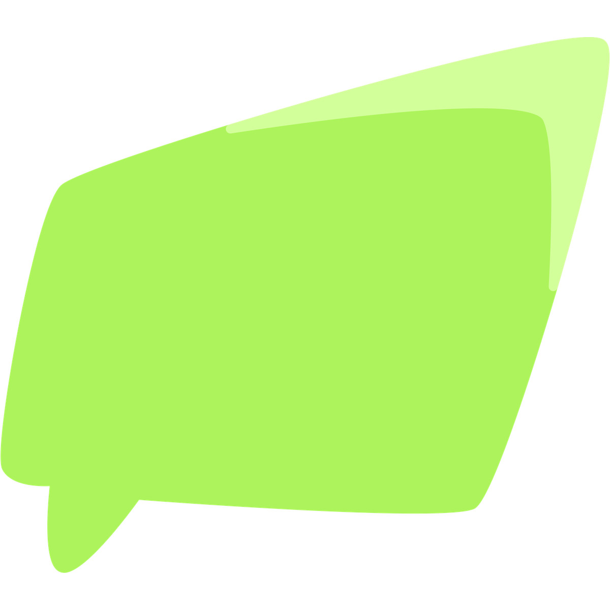 Illustration Green speech bubble dans le style Bouncy à télécharger aux formats PNG, SVG
