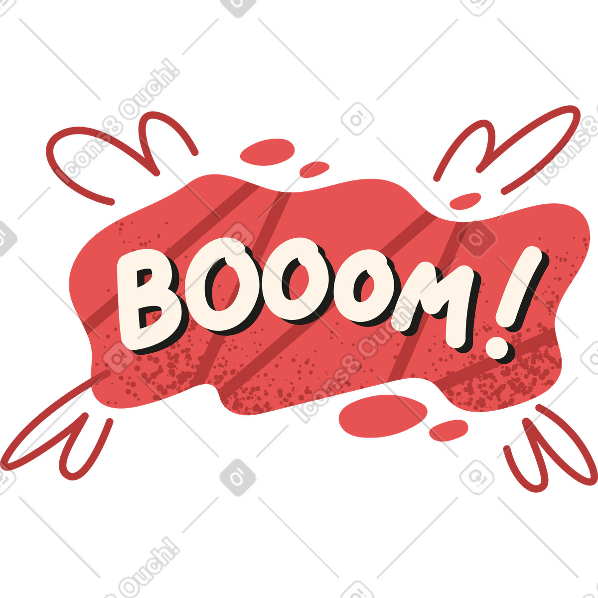Ilustração de Boom em no estilo Pale para baixar em PNG, SVG
