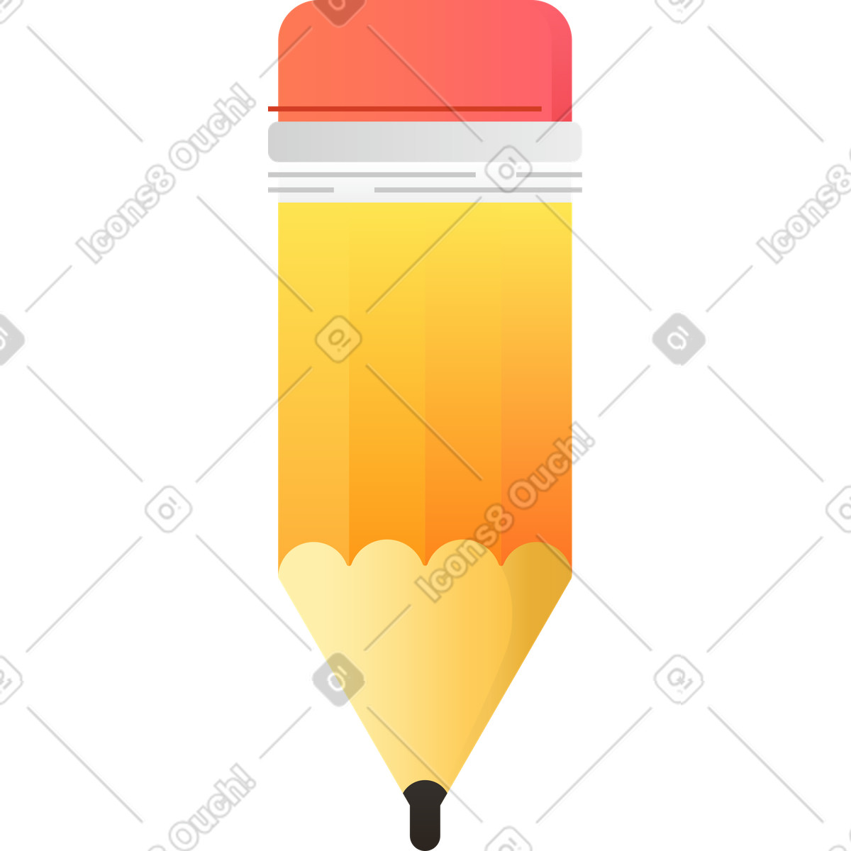 Matita illustrazione in stile Hugo scarica in PNG, SVG