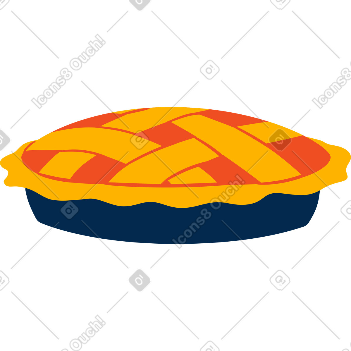 Иллюстрация Пирог в стиле Flame — скачать в форматах PNG, SVG