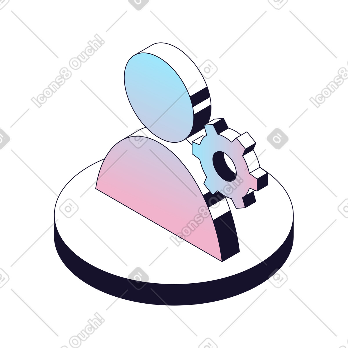 User Settings, Account Configuration, System Preferences illustration in Node style download in PNG, SVG