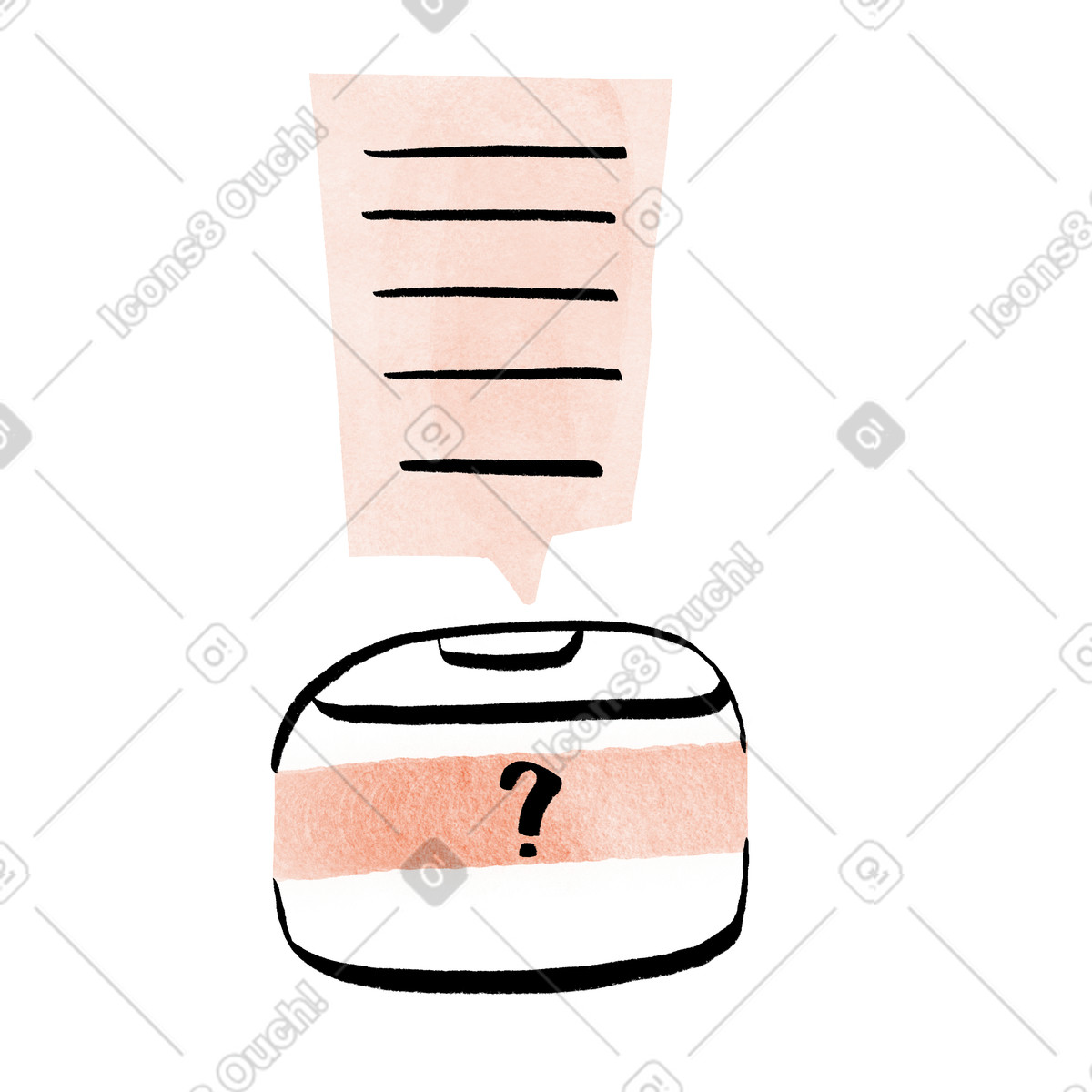 Lautsprecher mit ki-helfer für ein smart home, sprachgesteuerte hausautomation animierte Illustration im Hand-drawn animation-Stil als Download in GIF, Lottie (JSON), AE