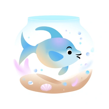 An angelfish with vibrant colors is swimming gracefully above gentle sand dunes on the ocean floor. The sand has a soft texture, with small undulations creating a serene landscape. Surrounding the angelfish are scattered pebbles and small seashells, adding detail to the underwater scene. The water above has a turquoise hue, filtering light down to illuminate the fish and the sandy terrain below.