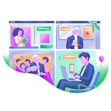 A series of comic-style panels depicting various life stories of subway passengers