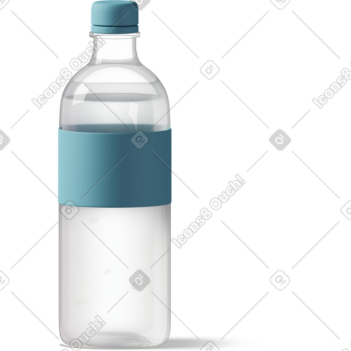 Water bottle illustration in 3D Casual life style download in PNG, SVG