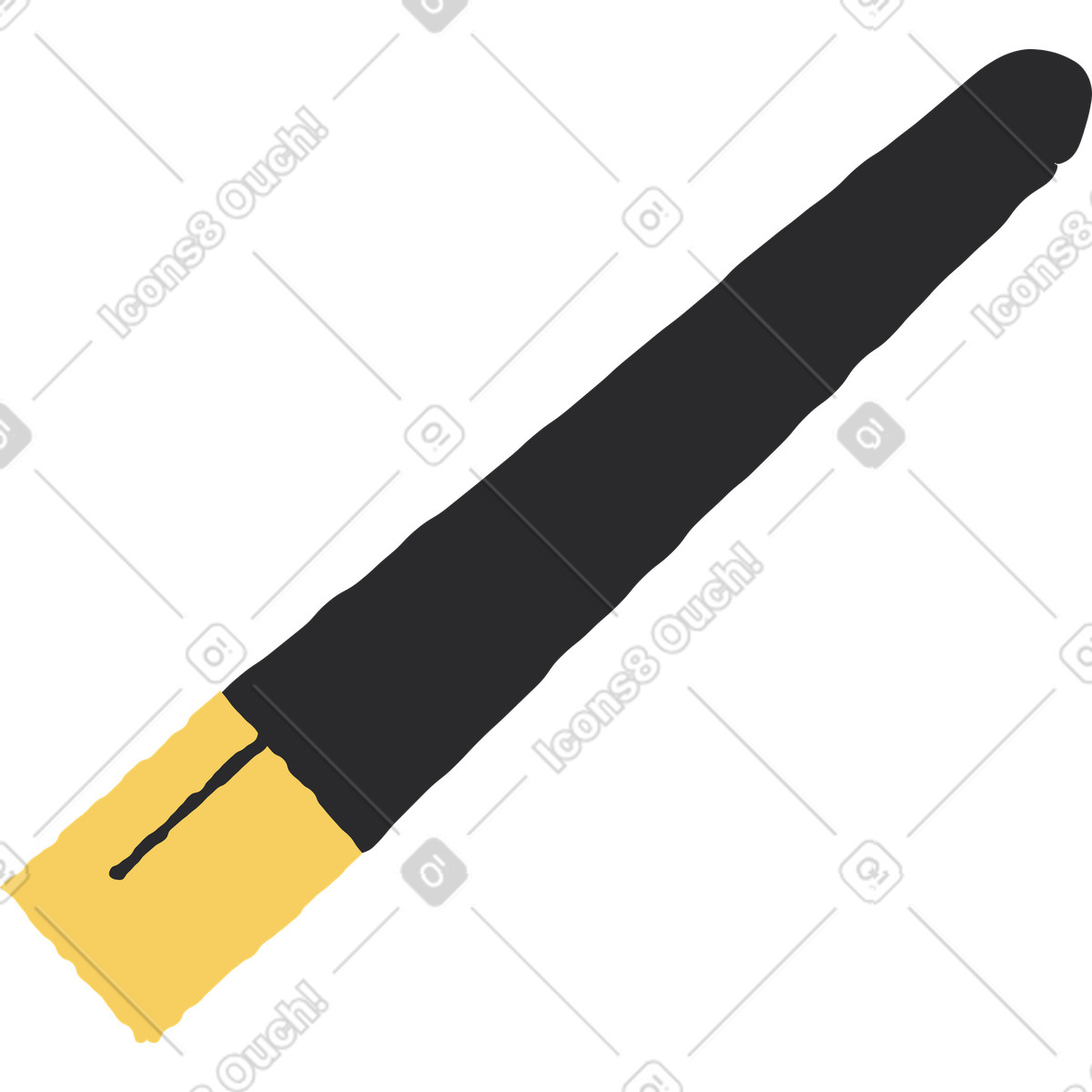 Brush illustration in Pablo style download in PNG, SVG