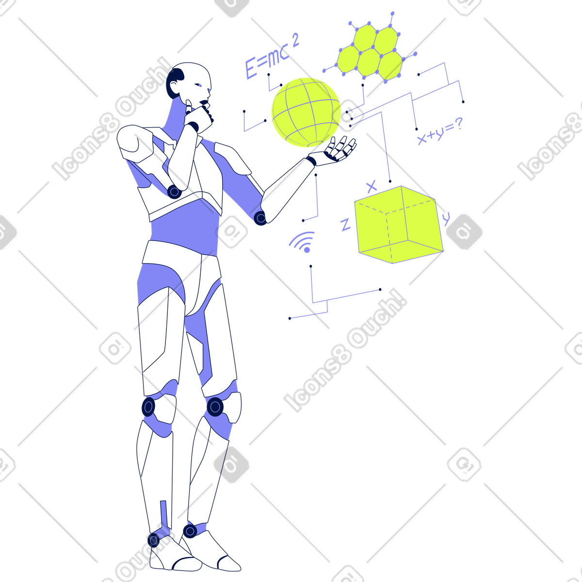 Network illustration in PNG, SVG, GIF formats