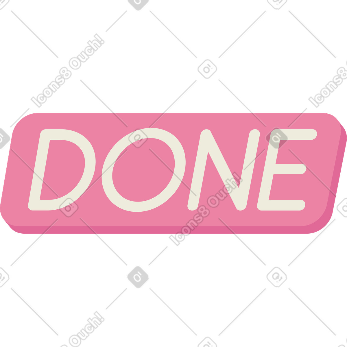 Illustration Bouton terminé dans le style Social à télécharger aux formats PNG, SVG