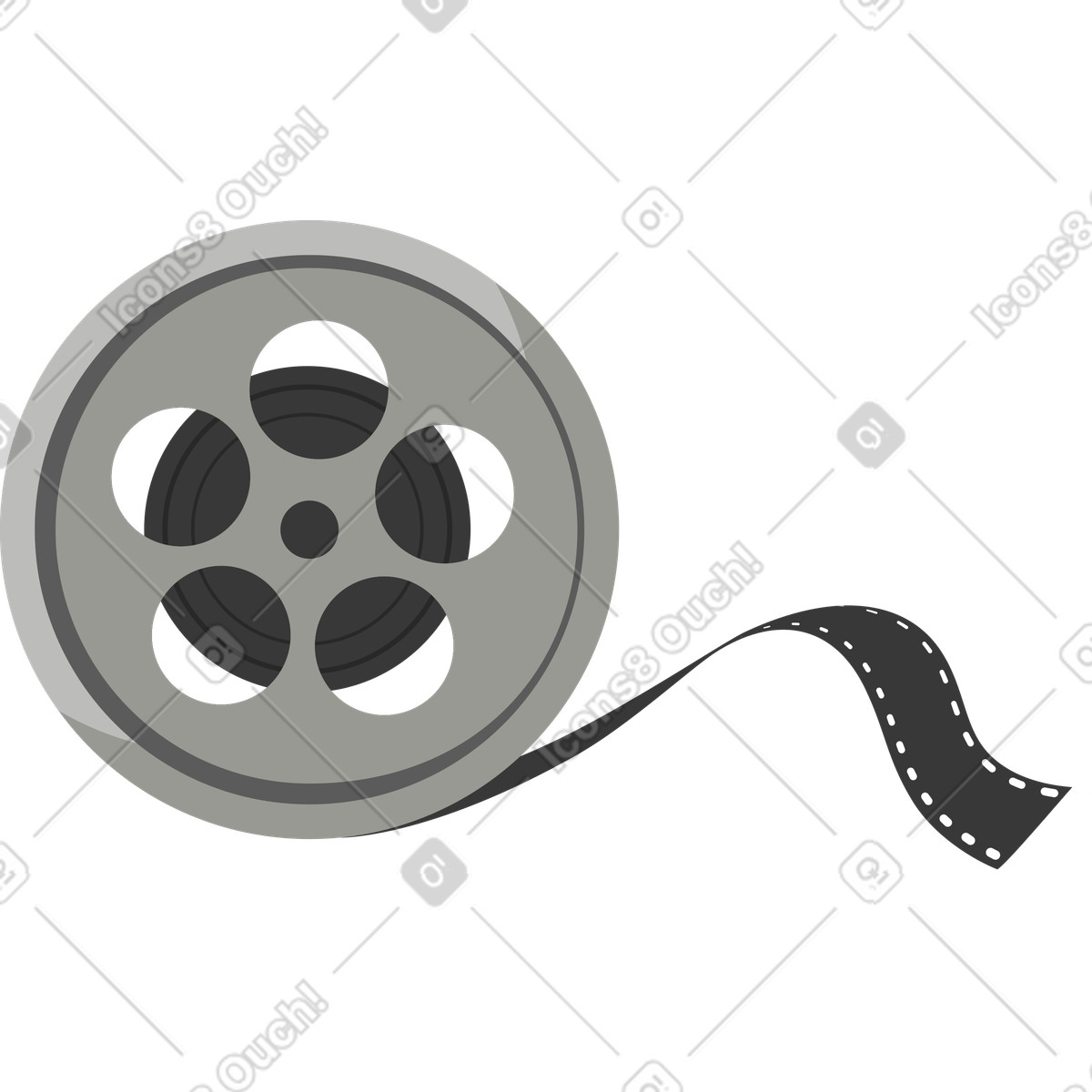 Lagom スタイルの フィルム付きボビン のイラストをPNG、SVG形式でダウンロード