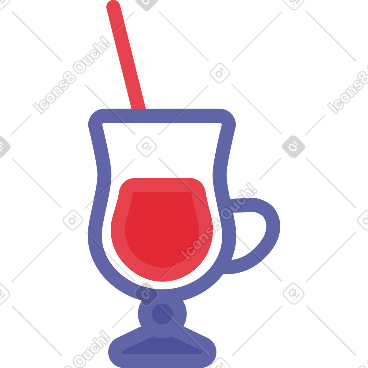 Ilustração de Vinho com canela em no estilo Stripy para baixar em PNG, SVG