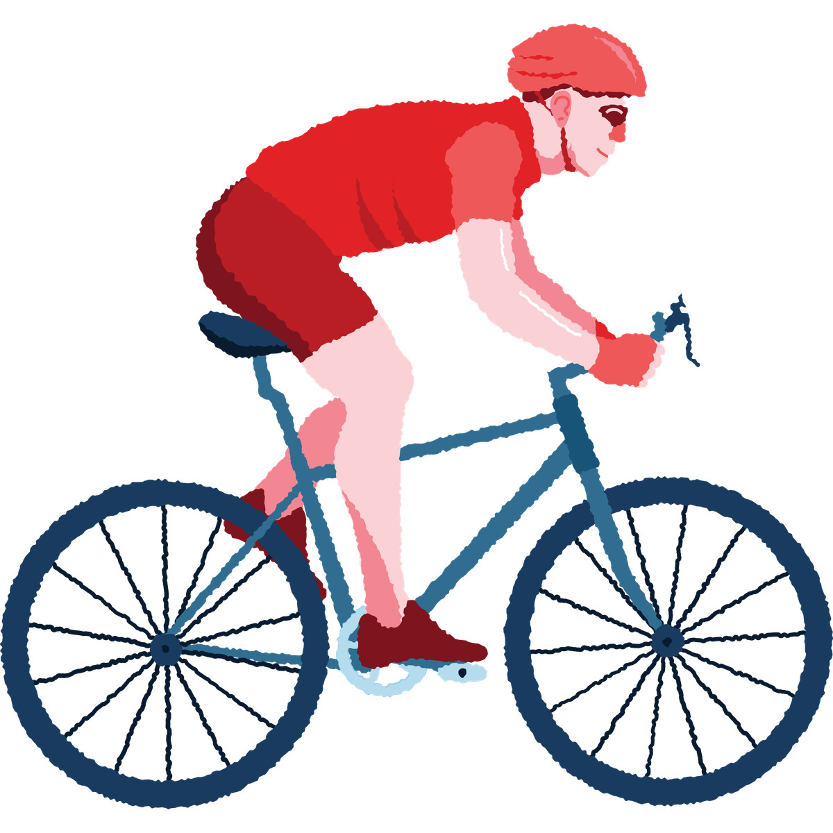 Ilustración Bicyclist en estilo Cherry a descargar en PNG y SVG