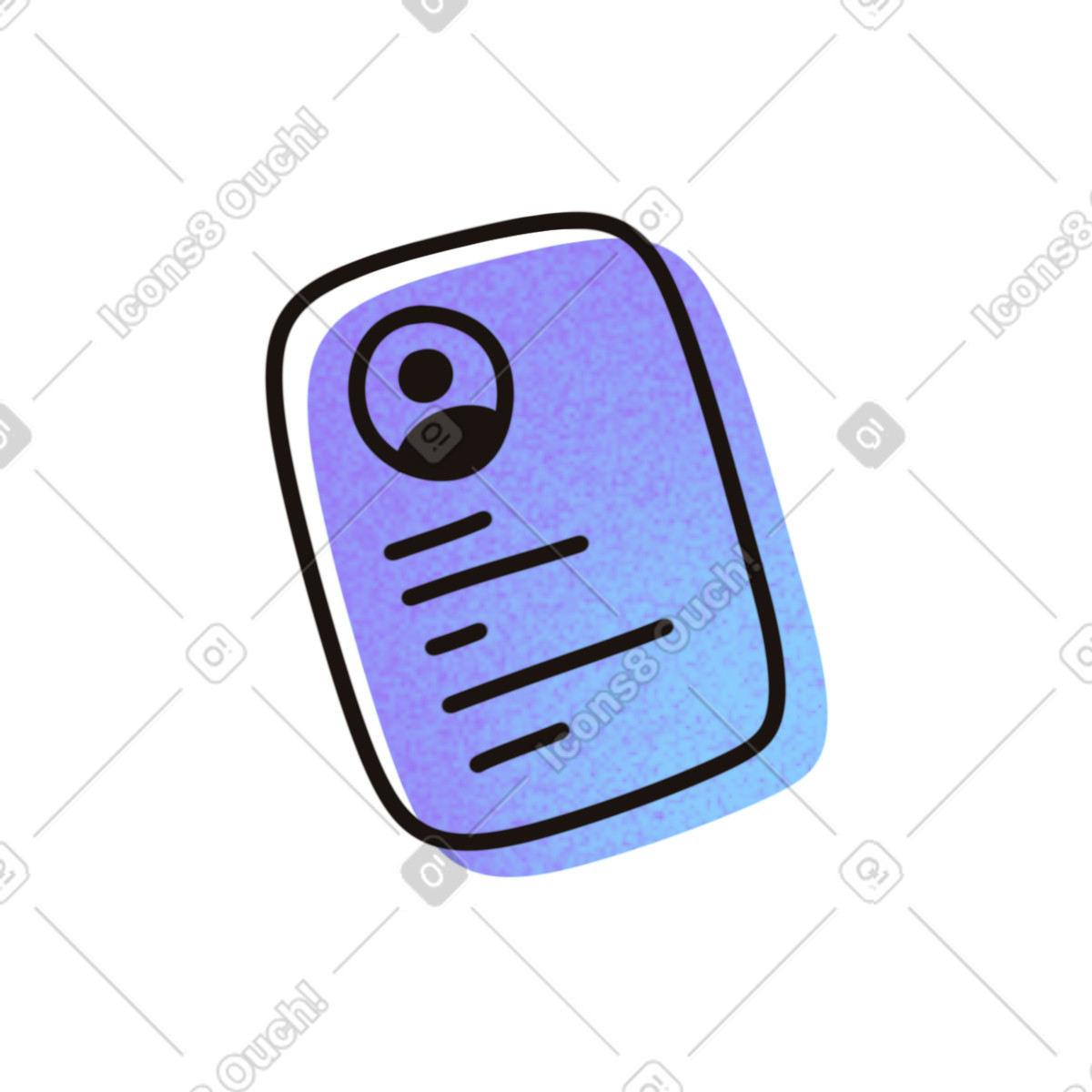 Resume icon illustration in Flow style download in PNG, SVG