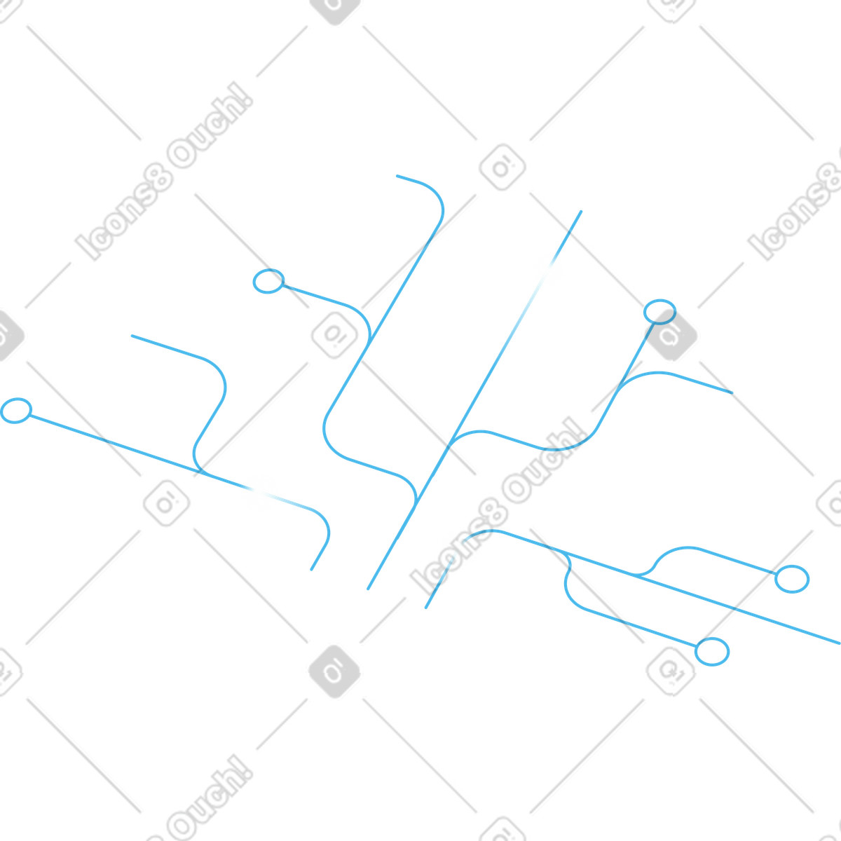 Linee di circuito illustrazione in stile Quantum scarica in PNG, SVG