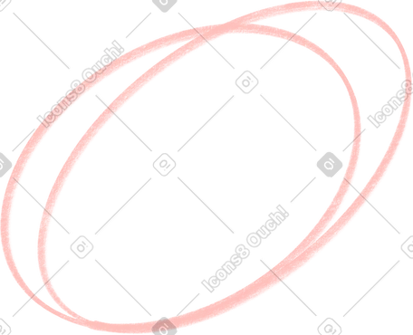 Round pink line shapes в PNG, SVG
