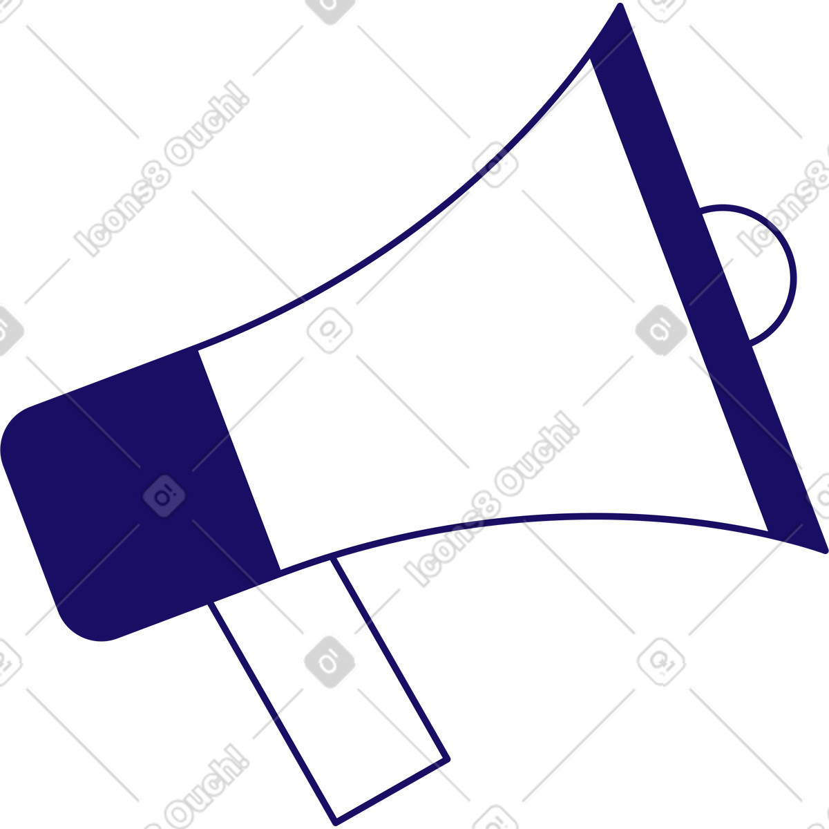 Ilustração de Megafone em no estilo Bendy para baixar em PNG, SVG